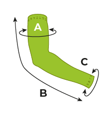 Cycling arm warmer measurements
